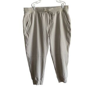 Old Navy Wmn Plus XXL Beige Drawstring Waist Pocketed Dry Quick Jogger Pants